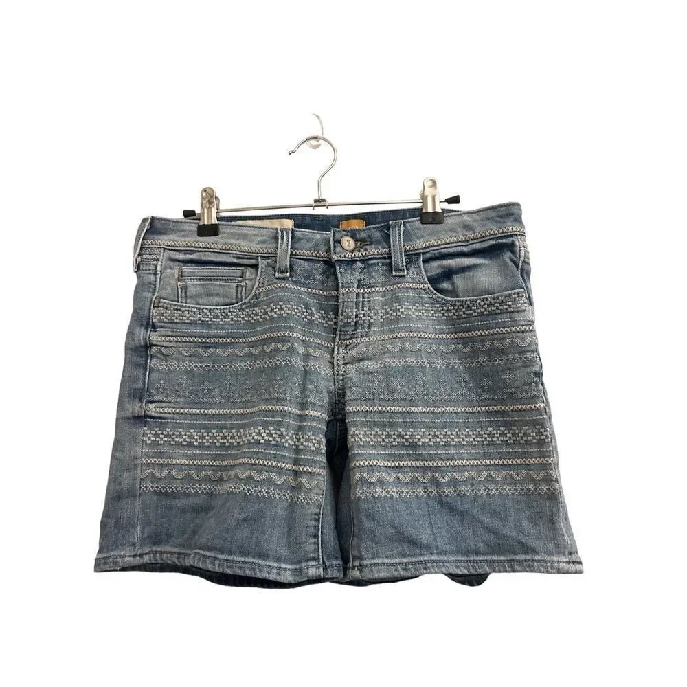 Pilcro embroidered boho STET midi shorts size 27 - Picture 3 of 10